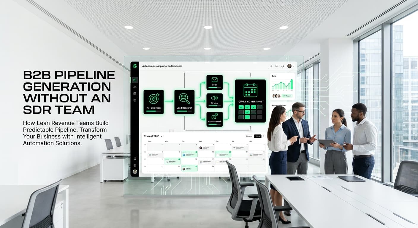 B2B pipeline generation system flowing from target accounts to held meetings